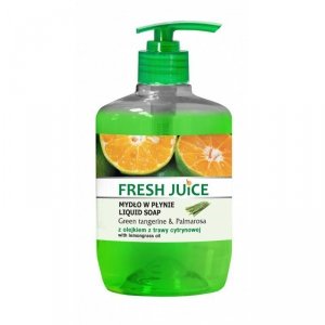 Fresh Juice Kremowe Mydło w płynie Green Tangerine & Palmarosa z olejkiem z trawy cytrynowej  460ml