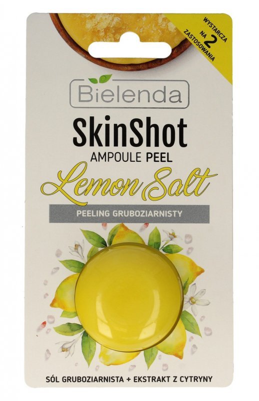 Bielenda Skin Shot Peeling gruboziarnisty do twarzy Lemon Salt  8g