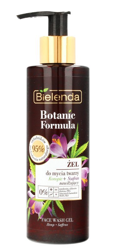 Bielenda Botanic Formula Olej z Konopi+Szafran Żel do mycia twarzy nawilżający 200ml