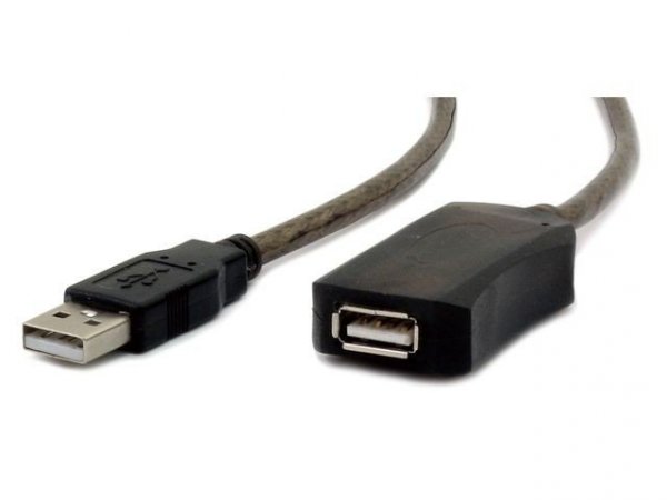 Gembird Przedłużacz USB 2.0 typu AM-AF 5m aktywny czarny