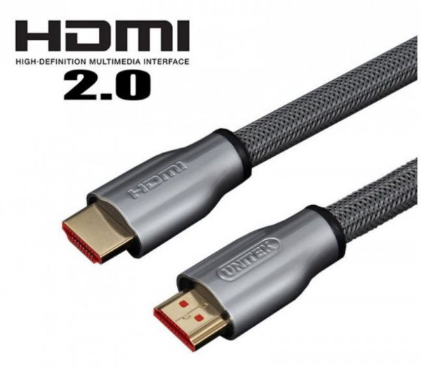 Unitek Kabel HDMI M/M 10m, v2.0, oplot, złoty, Y-C142RGY