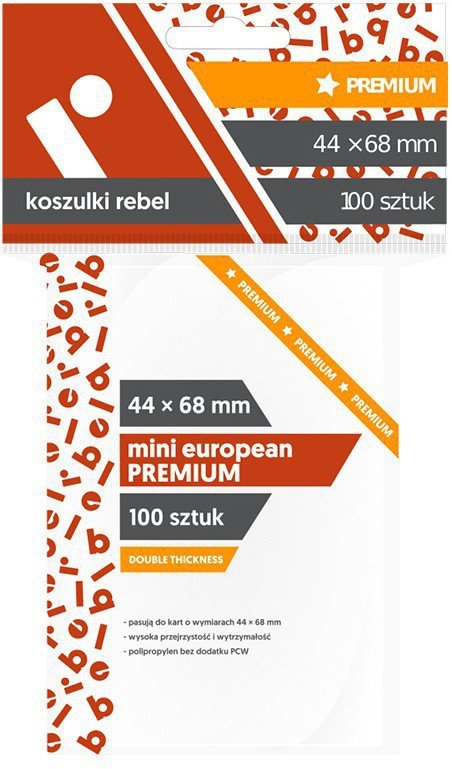Rebel Koszulki 44x68mm Mini European Premium 100 sztuk