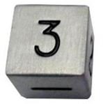 Metallic Dice 16mm d6 Antique Silver