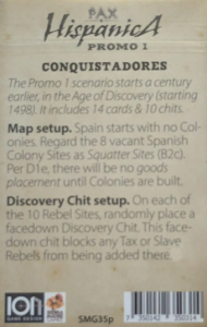Pax Hispanica Game Promo Pack #1 Conquistadores 