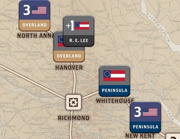 War in Virginia 1862: Solitaire Travel Game