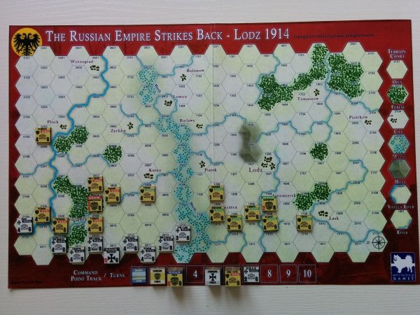 The Russian Empire Strikes Back: Lodz 1914 canvas map 11&quot; x 17&quot;