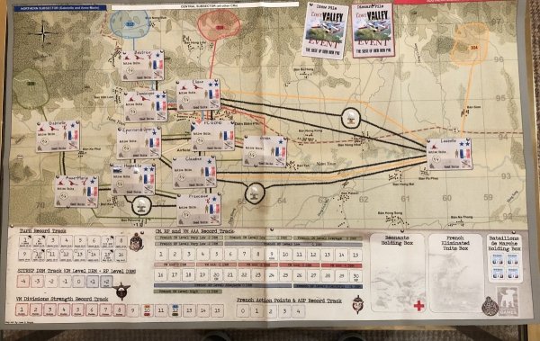 The Lost Valley: The Siege of Dien Bien Phu canvas map 22&quot; x 34&quot;
