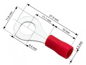 43-018# Konektor oczkowy izolowany śruba 8,4 kabel 4,3mm