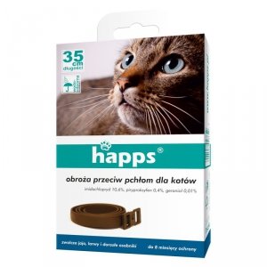 Obroża przeciw pchłom i kleszczom dla kotów Happs