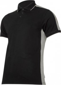 Koszulka polo  190g/m2, czarno-szara, xl, ce, lahti