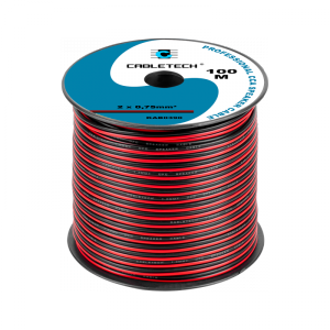 Kabel głośnikowy CCA 0.75mm czarno-czerwony