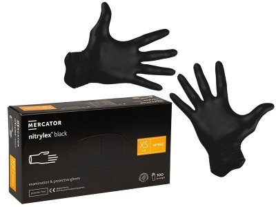 2768# Rękawiczki nitrylowe czarne xs 100sztuk