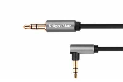Kabel jack 3.5 wtyk kątowy stereo - 3.5 wtyk stereo 1.8m  Kruger&Matz Basic