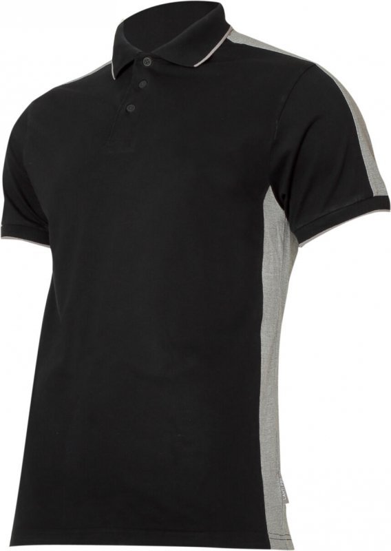 Koszulka polo  190g/m2, czarno-szara, "xl", ce, lahti