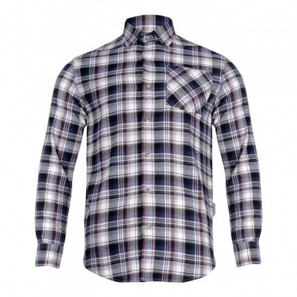 Koszula flanelowa szaro-czar., 170g/m2, "2xl", ce, lahti