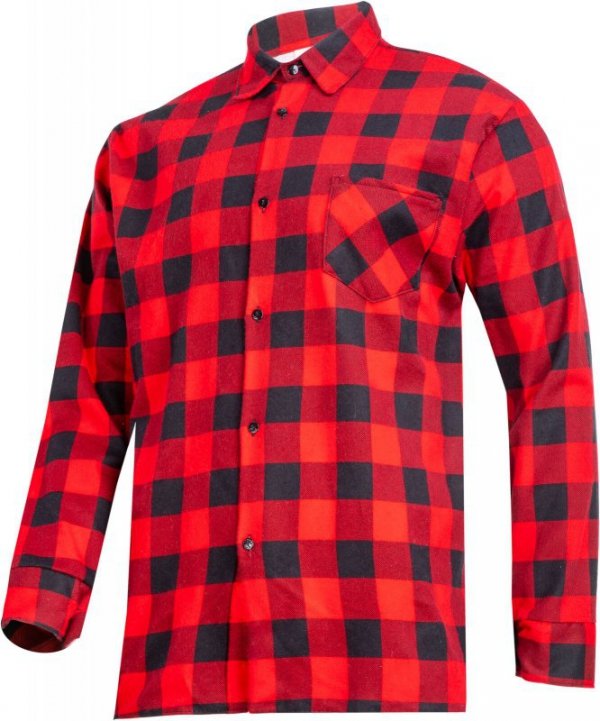 Koszula flanelowa czerwona, 120g/m2, "3xl", ce, lahti