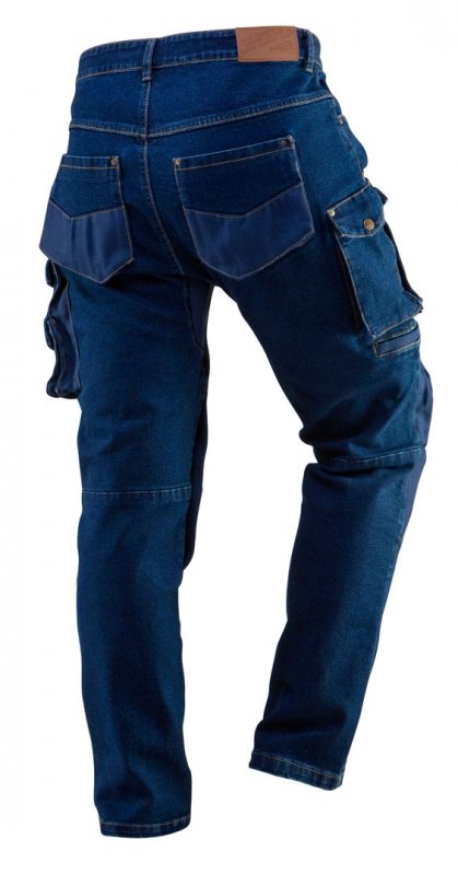 Spodnie robocze DENIM, wzmocnienia na kolanach, rozmiar XL