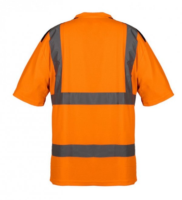 T-shirt ostrzegawczy, ciemny dół, pomarańczowy, rozmiar S