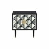 Stolik Nocny DKD Home Decor Czarny Biały Kość Żywica Drewno MDF (50 x 35 x 50 cm)