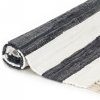 Ręcznie tkany dywan Chindi 160x230cm bawełna, antracytowo-biały