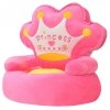 Fotel dla dzieci PRINCESS, pluszowy, różowy