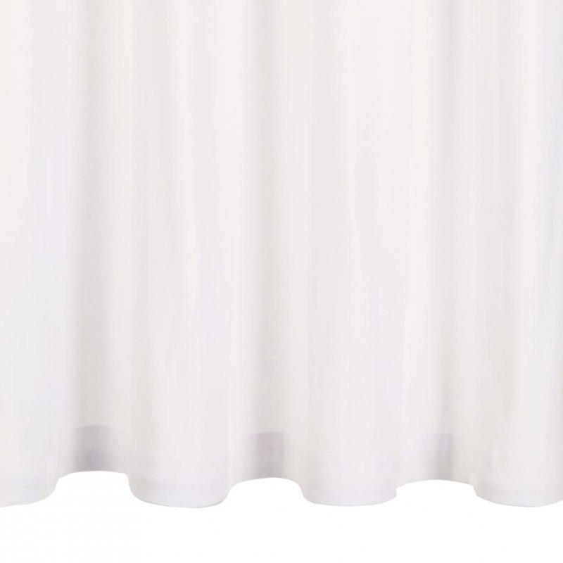 Zasłony, metalowe kółka, 2 szt., bawełna, 140x225 cm, białe