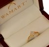  Pierścionek R.15 diamenty 19/0.09ct złoto 585 