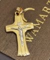 Krzyż szeroki z wizerunkiem złoto 585 