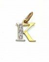 Wisior litera K cyrkonie złoto 585 