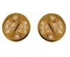 Kolczyki sztyfty YIN YANG cyrkonie złoto 585 14cT