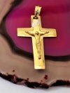 Krzyż z wizerunkiem Jezusa 38 mm złoto 585