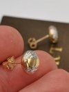 Kolczyki sztyfty rozety 3D złoto 585 