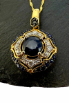 Wisior SZAFIR diamenty 12/0.14cT MARKIZA złoto 585