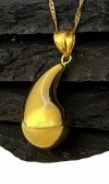 Naszyjnik  45cm duża kropla 3cm złoto 585 