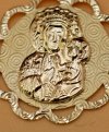 Częstochowska medalik grawer koronka Złoto 585