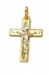 Krzyż płaski z wizerunkiem 32MM złoto 585 