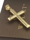Krzyż 3D dwustronny 5cm złoto 585 