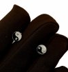 Kolczyki sztyft yin-yang srebro 925 rod