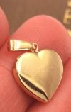 Medalik serce 3D dwustronne złoto 585