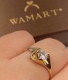 Pierścionek wstęga diamentowa R.21 złoto 585