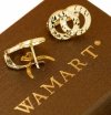 Kolczyki angiel 2cm podwójne obrączki diament Złoto 585