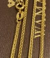 Łańcuch lisi ogon 45cm złoto 585