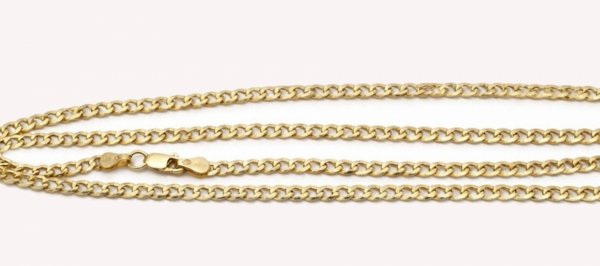 Łańcuch o splocie pancerka kuty 55cm złoto 585 