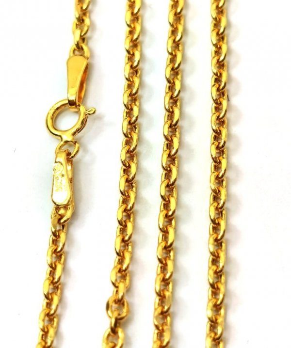 Łańcuch Rolo 50cm złoto 585