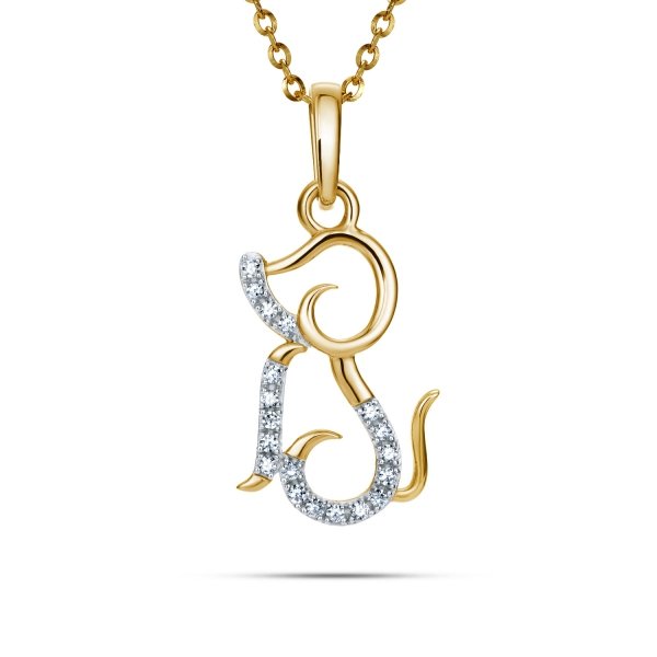 Naszyjnik pupil diamenty 19/0.08ct złoto 585