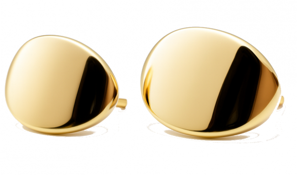 Kolczyki angielskie gładkie muszle złoto 585