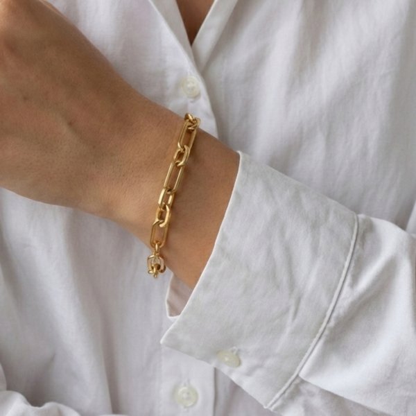 Bransoletka ankier-rolo 21cm  złoto 585