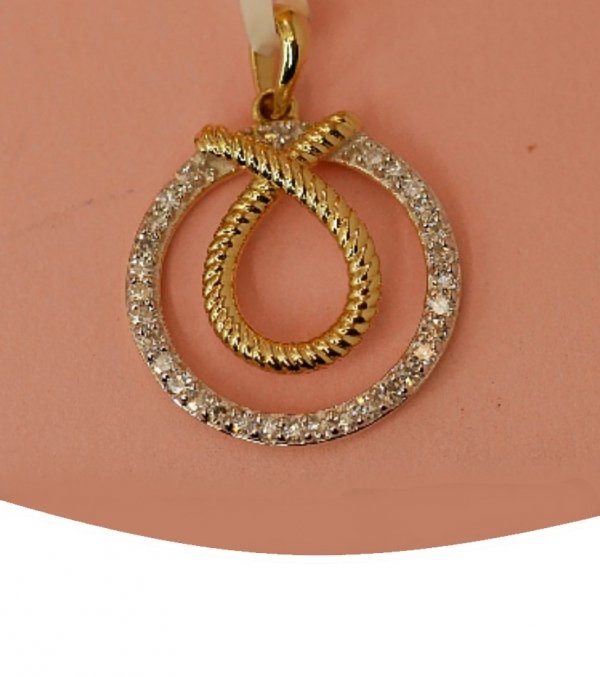 Wisior PĘTLA  diamenty 21/0.09cT  złoto 585