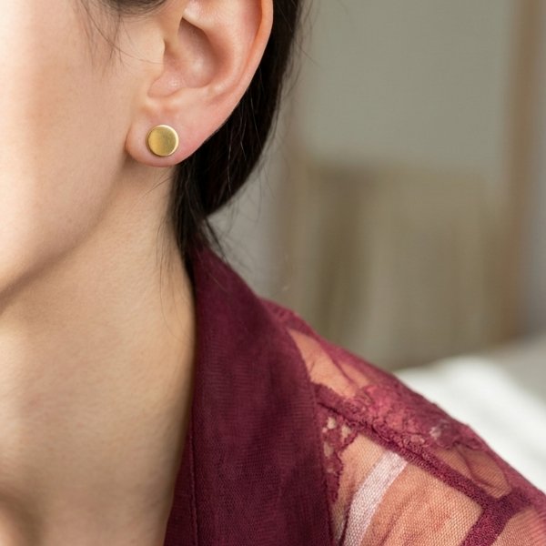 Kolczyki sztyft pinezka złoto 585 