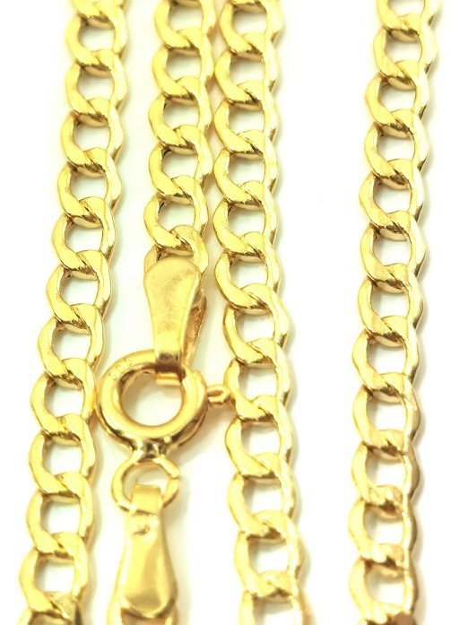 Łańcuch 60cm Pancerka 3mm złoto 585 